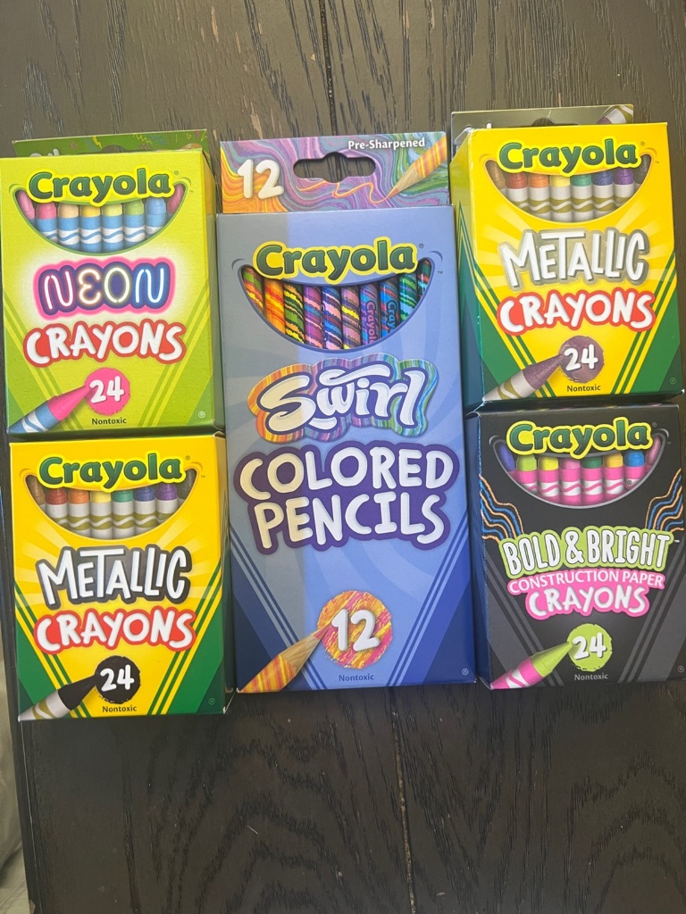 NWT Crayola Assorted Neon, Metallic & Bold Crayons and Colored Pencils Bundle
